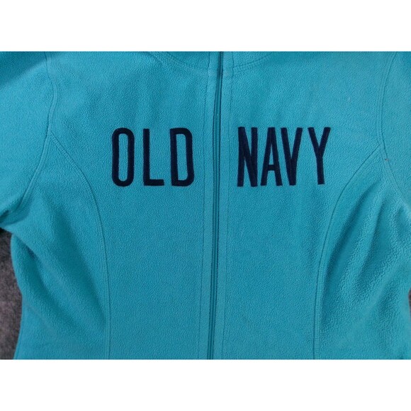 Old Navy Fleece Jacket Womens M Teal Full Zip Pockets Cozy Long Sleeve Casual - Picture 2 of 12